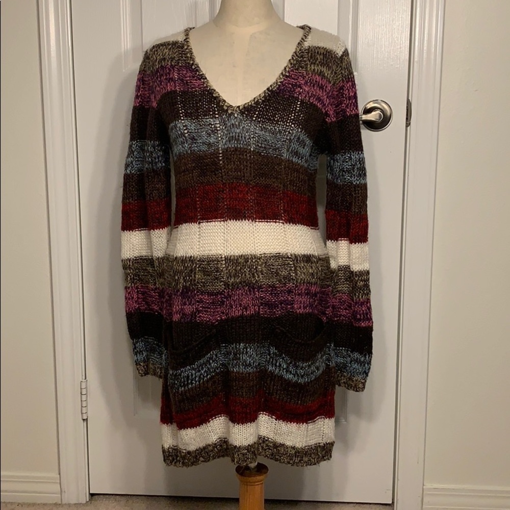 Fall Themed Sweater Dress with Pockets
